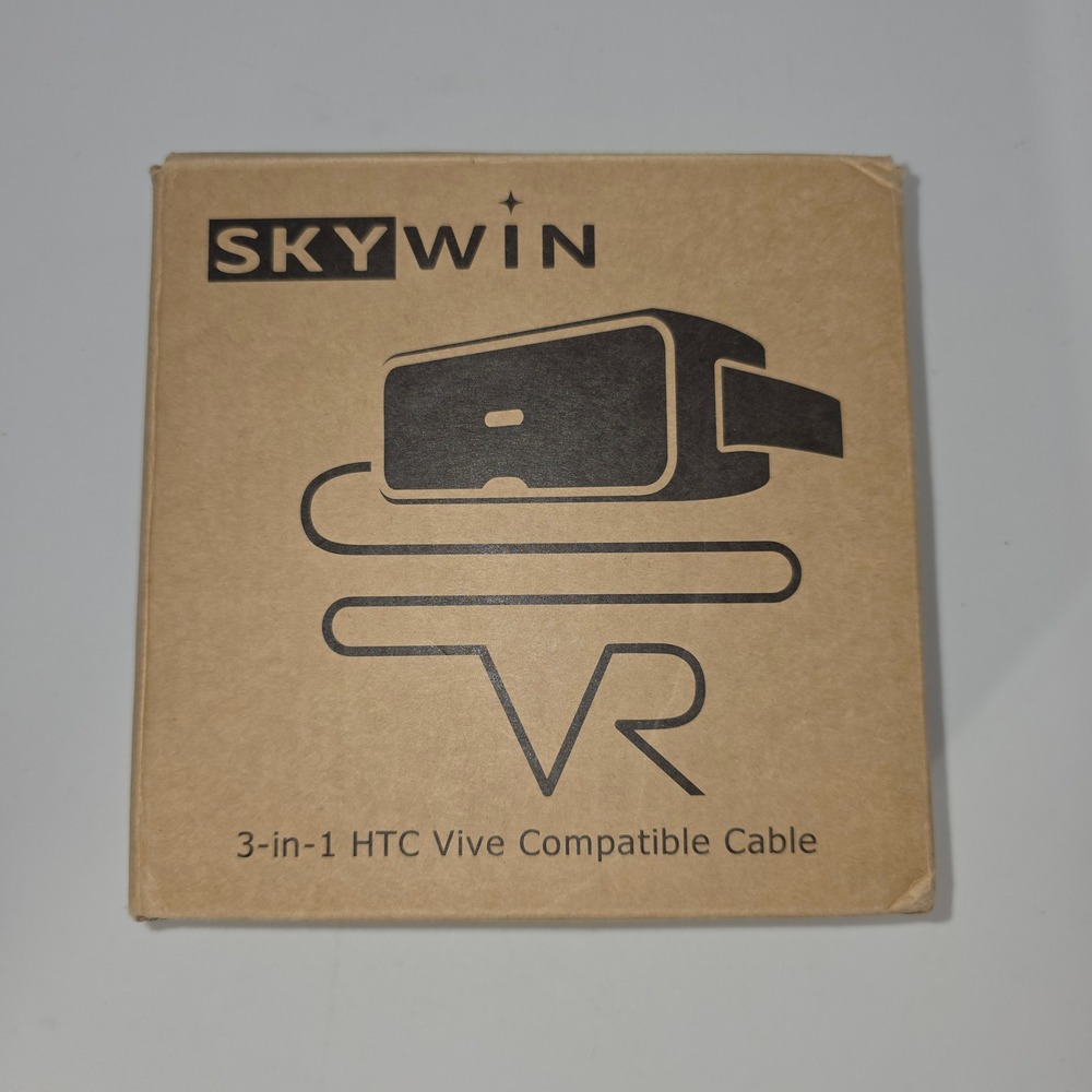 Skywin 3-in-1 Cable for HTC Vive Black New 5M VR Headset Replacement Cord